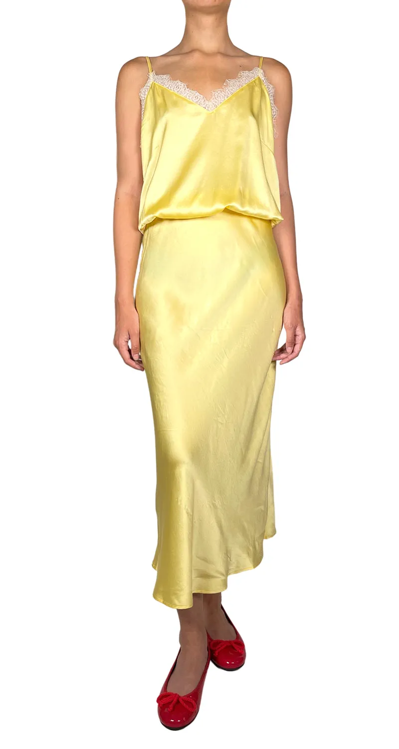ANINE BING Vestido Seda Amarillo