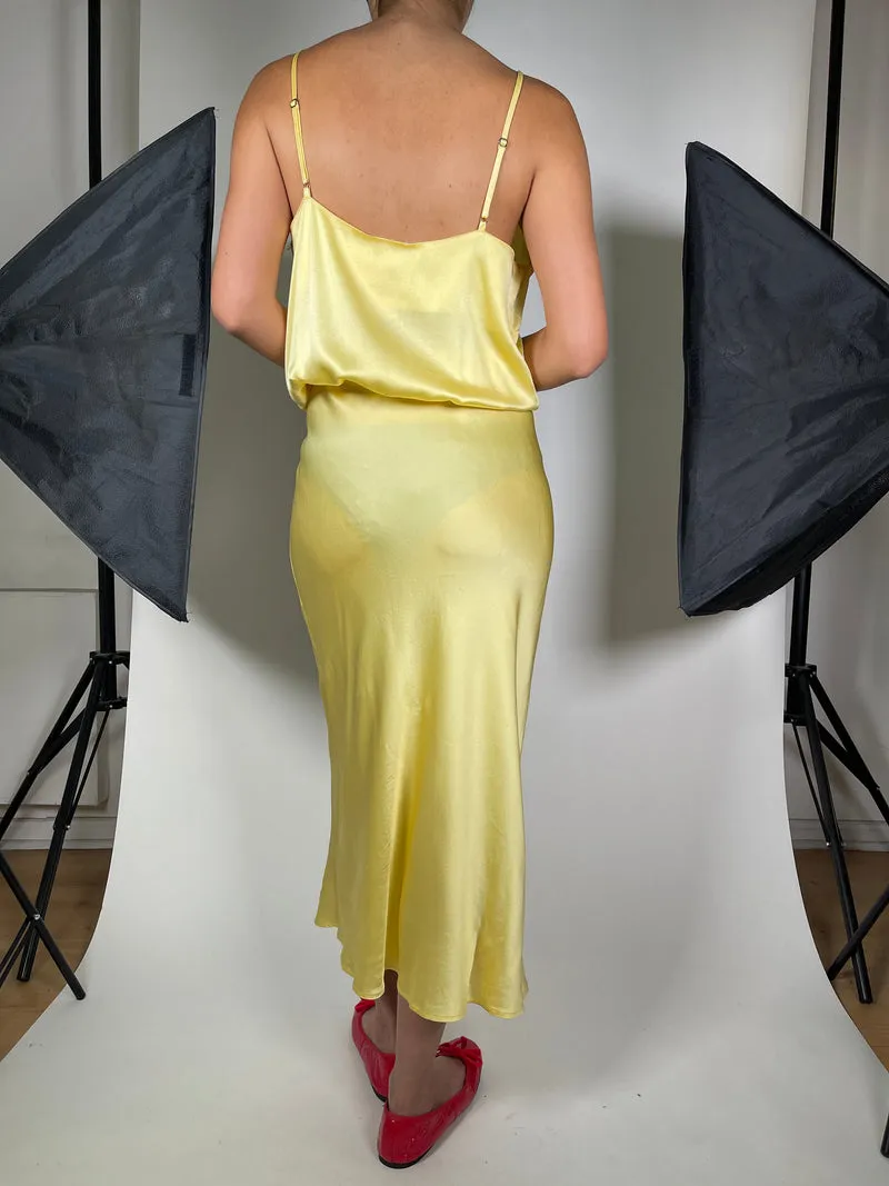 ANINE BING Vestido Seda Amarillo