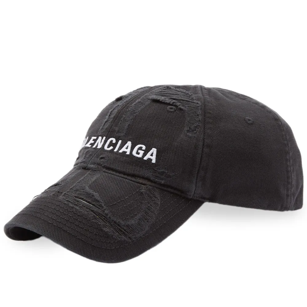 Balenciaga Distressed Logo Cap