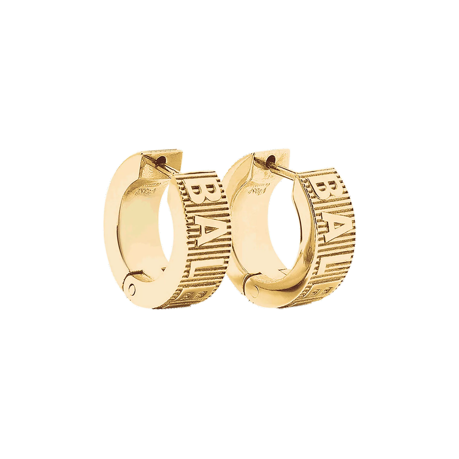 Balenciaga Logo Hoop Earrings