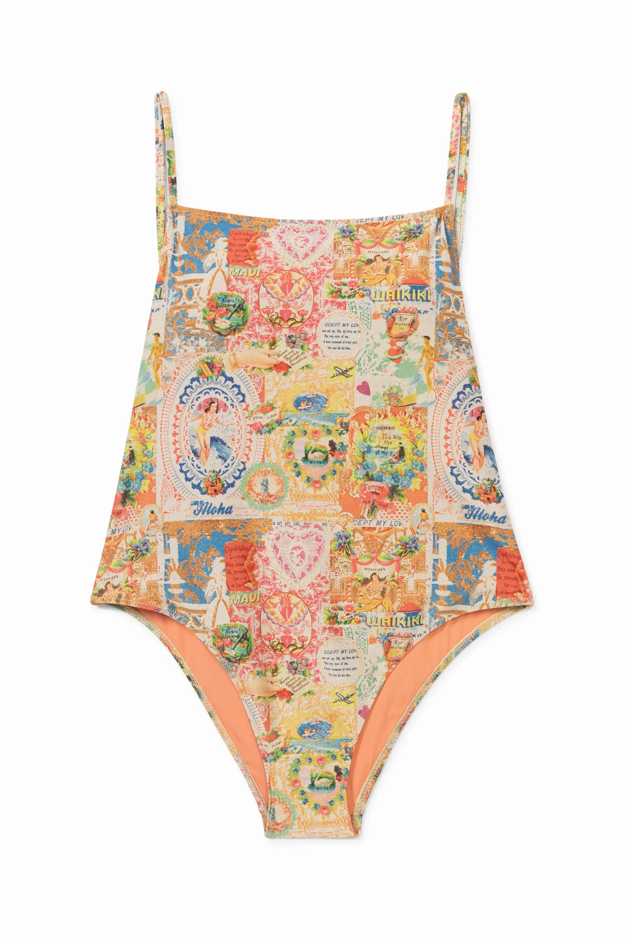 Bañador tiras traseras lúrex
