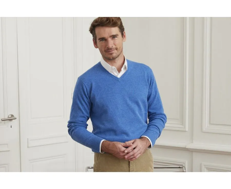BLUE SEA VNECK WOOL JUMPER  ELIAN
