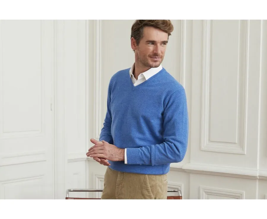 BLUE SEA VNECK WOOL JUMPER  ELIAN