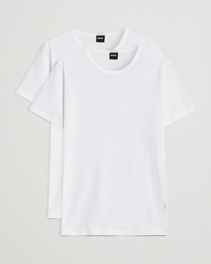 BOSS BLACK 2PACK CREW NECK SLIM FIT TSHIRT WHITE