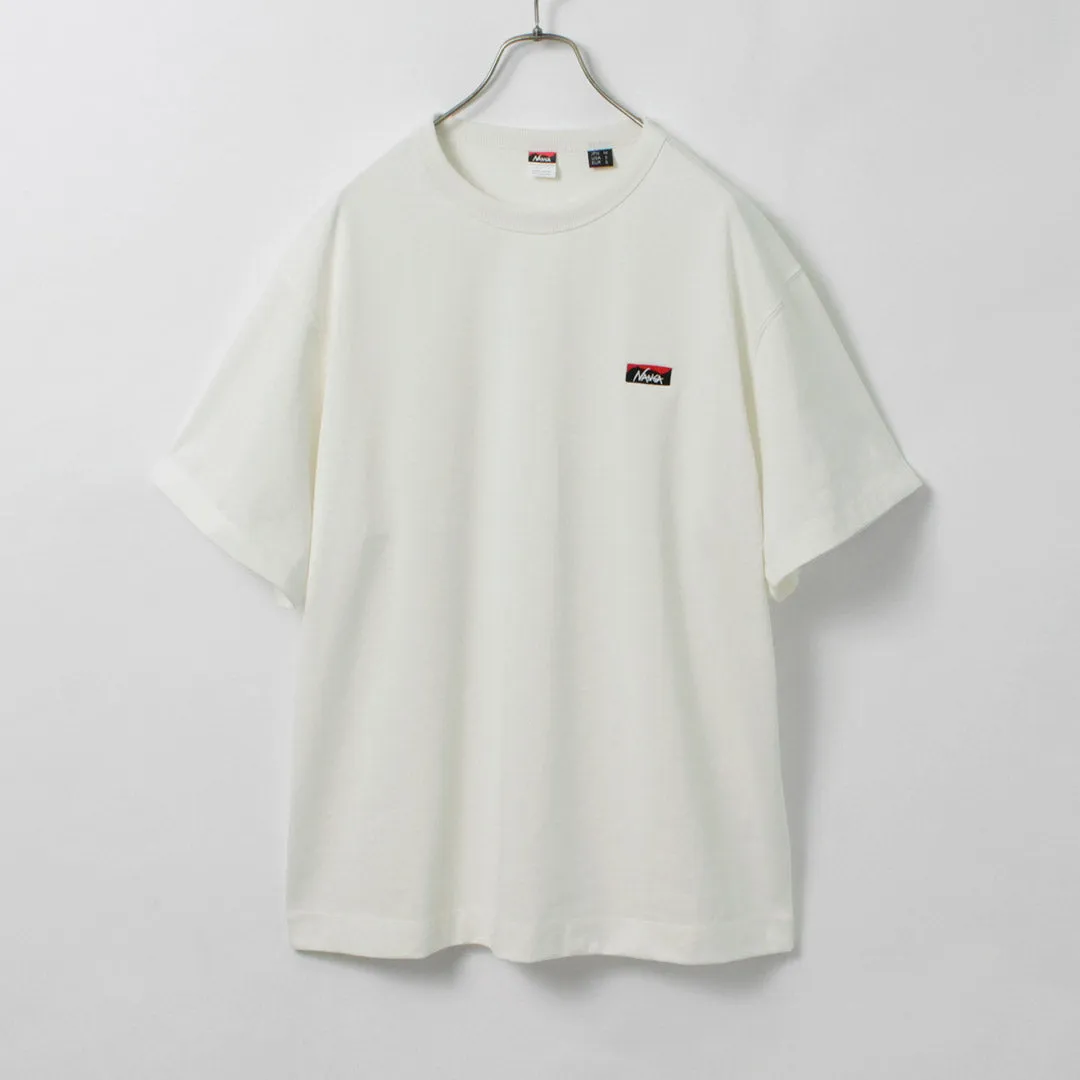 Camiseta de bordado del logotipo de la caja híbrida nanga / Eco