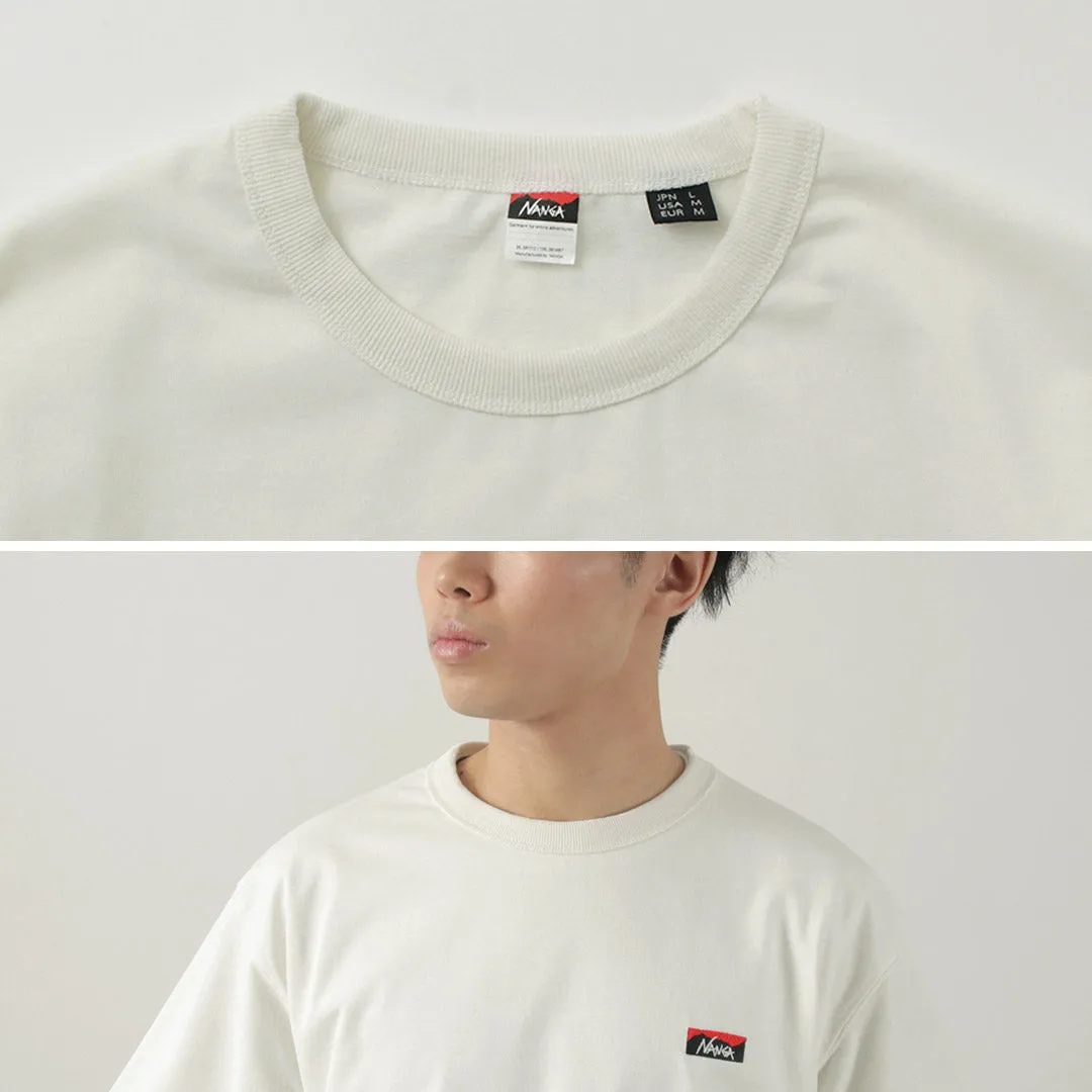 Camiseta de bordado del logotipo de la caja híbrida nanga / Eco