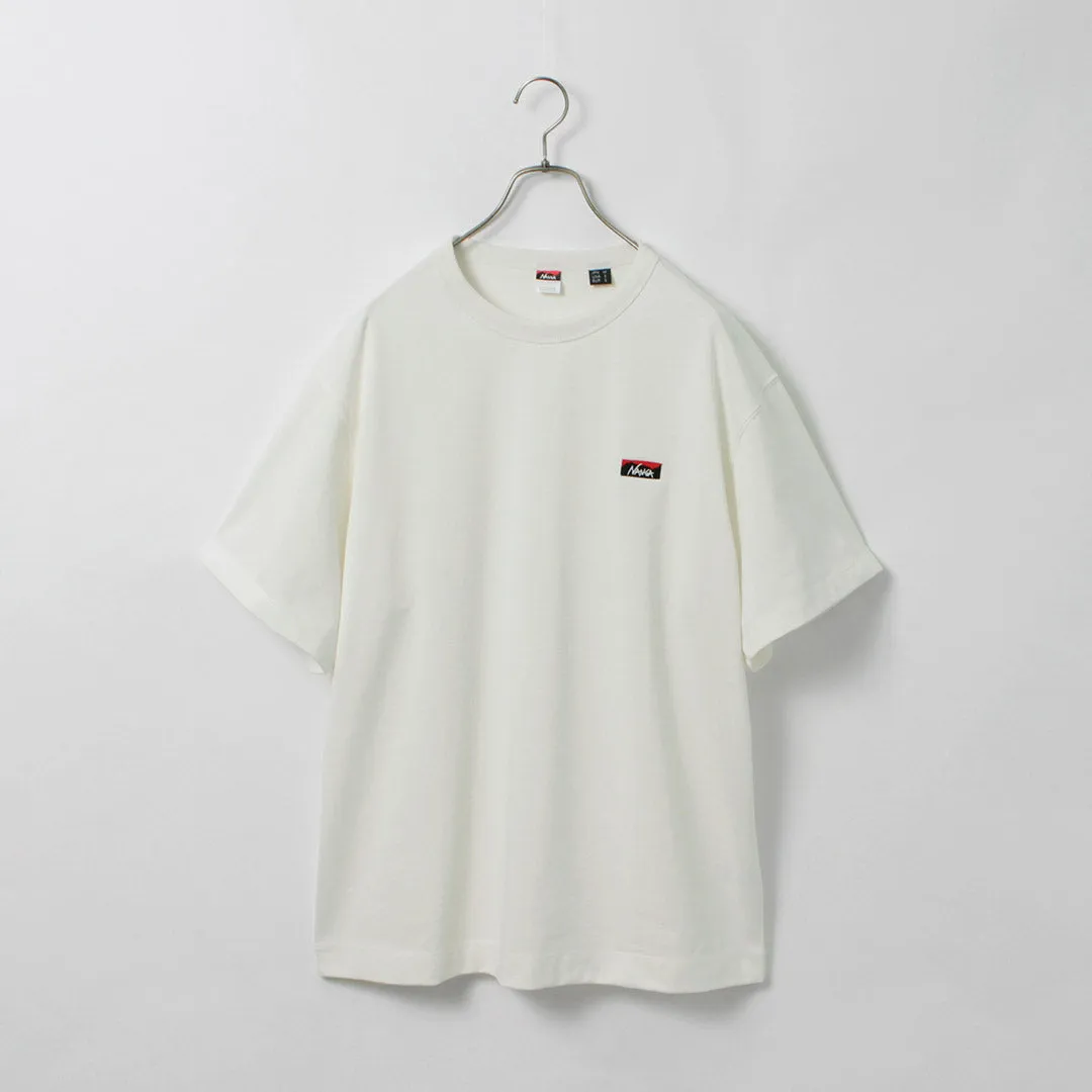 Camiseta de bordado del logotipo de la caja híbrida nanga / Eco