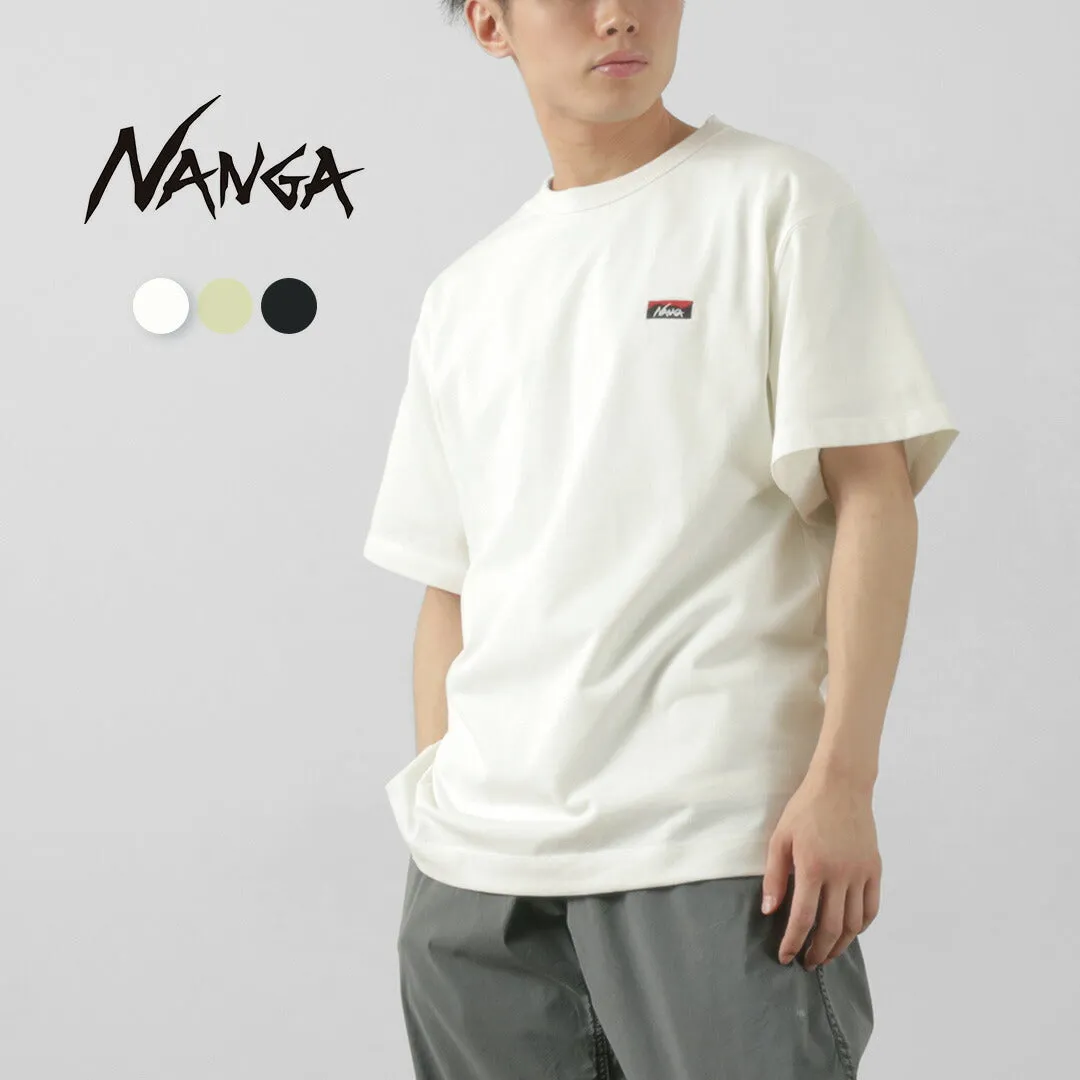 Camiseta de bordado del logotipo de la caja híbrida nanga / Eco