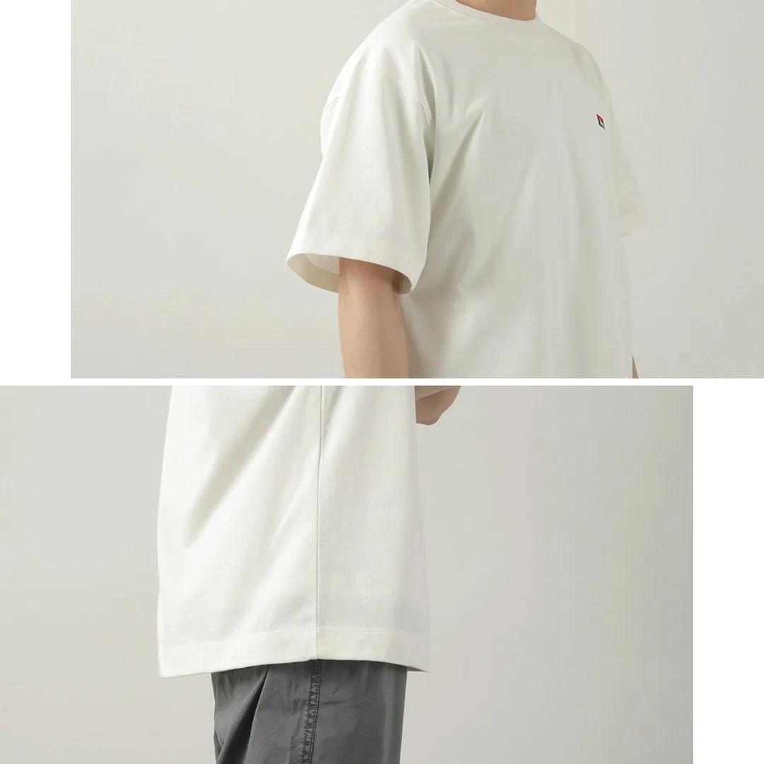 Camiseta de bordado del logotipo de la caja híbrida nanga / Eco