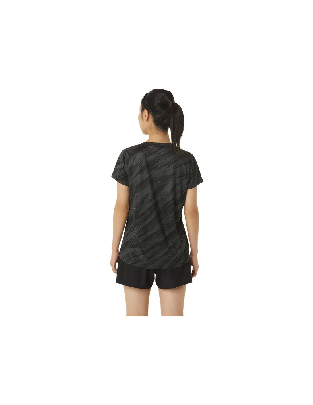 Camiseta de Running ASICS Core All Over Print Mujer Negro