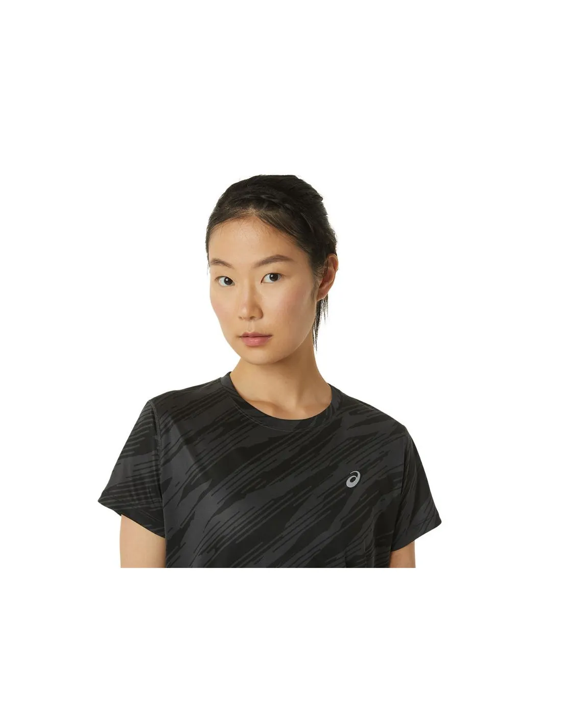 Camiseta de Running ASICS Core All Over Print Mujer Negro