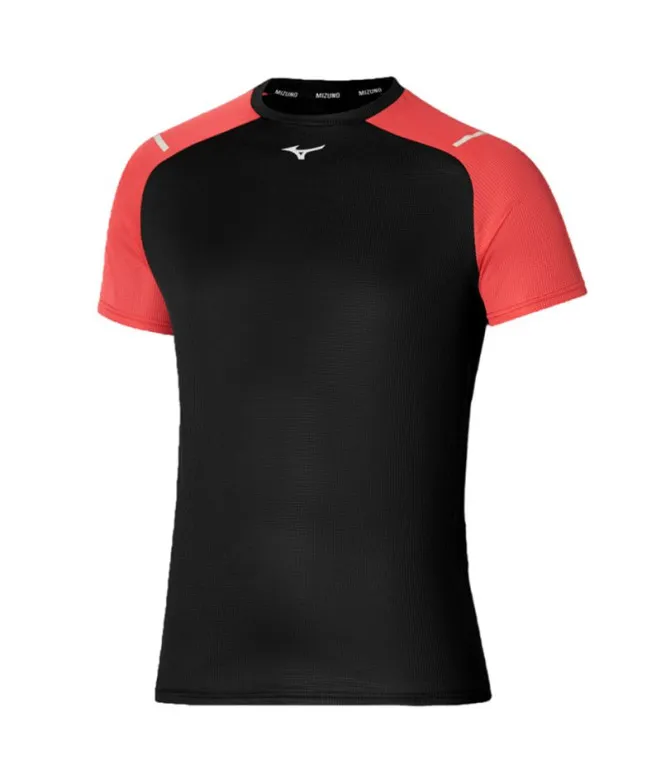 Camiseta de Running Mizuno DryAeroFlow Negro Hombre