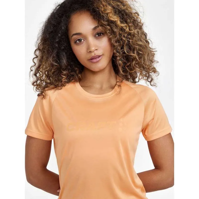 Camiseta trail running Craft Core Essence Logo Tee W (PEACH) mujer
