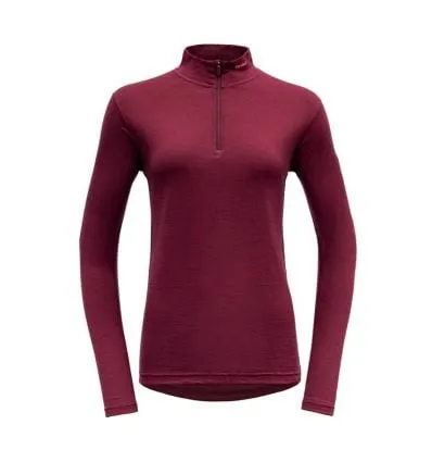 Camiseta técnica Devold Breeze Merino 150 Half Zip Neck (Beetroot) mujer