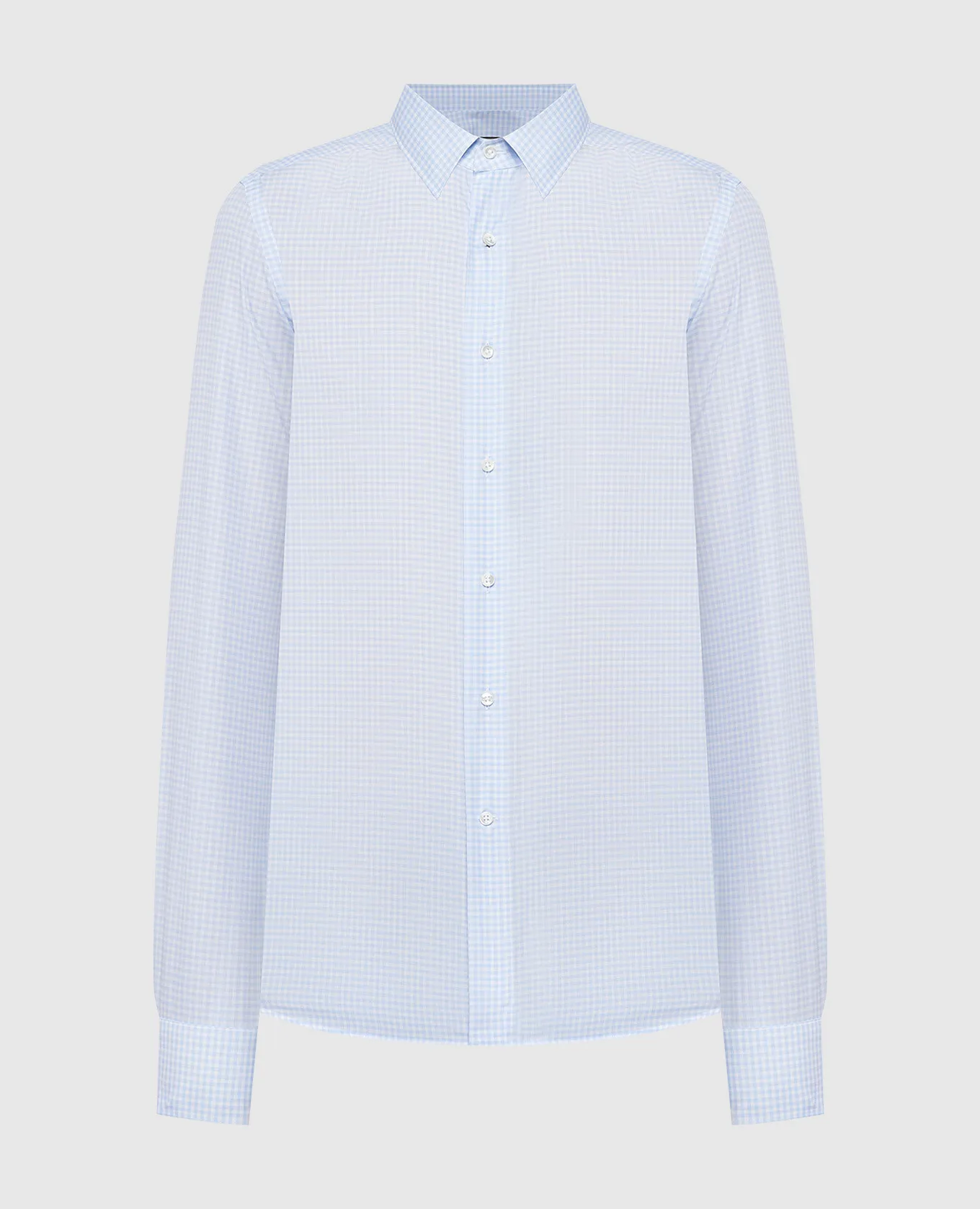 Canali Blue checked shirt
