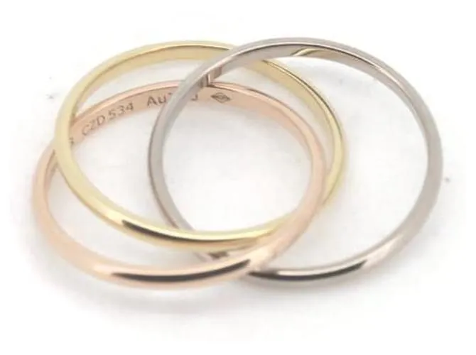 Cartier 18Anillo K Trinity en excelentes condiciones Dorado 