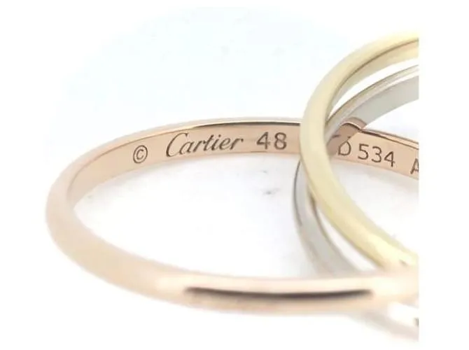 Cartier 18Anillo K Trinity en excelentes condiciones Dorado 