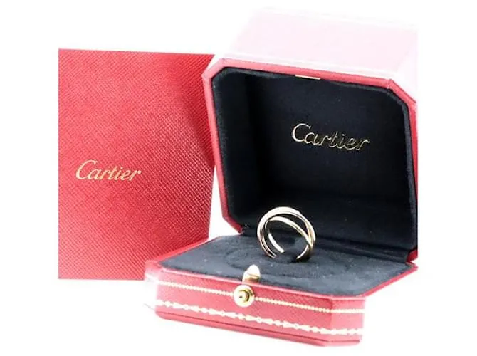 Cartier 18Anillo K Trinity en excelentes condiciones Dorado 