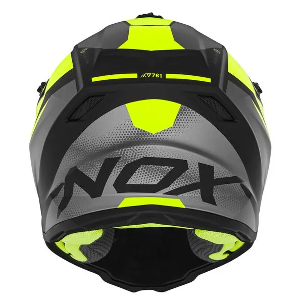 Casco NOX N761 Fusion Matt Black Neon Yellow 