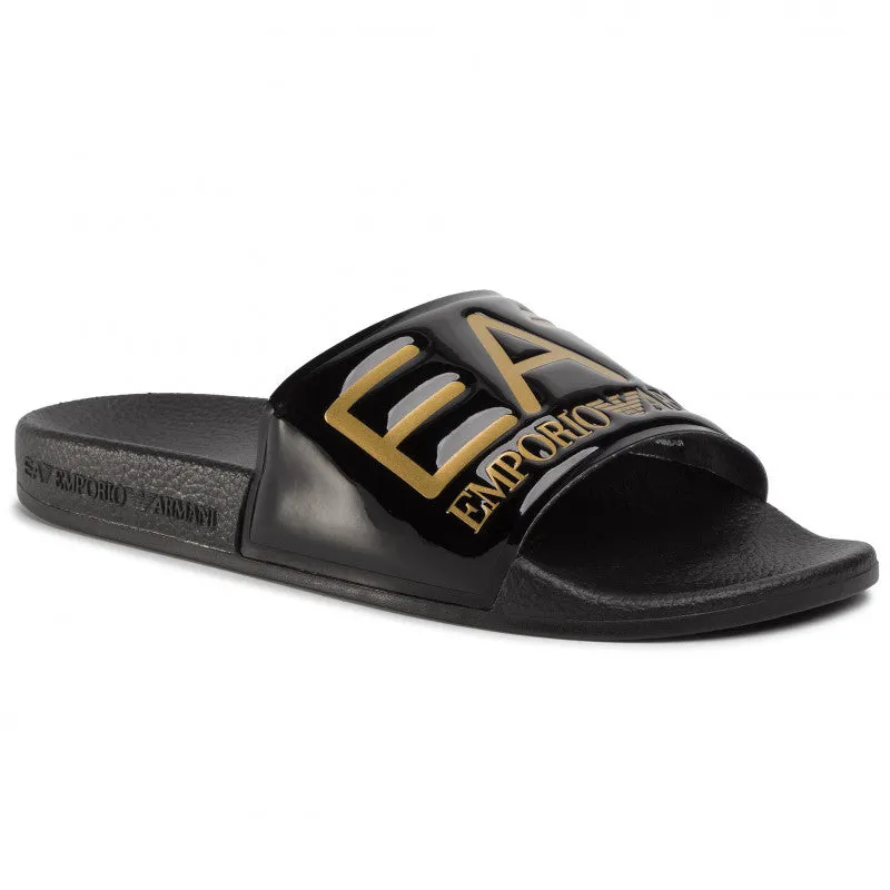CHANCLAS EA7 NEGRO/DORADO  XCP001 XCC22 M631