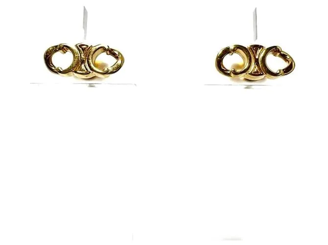 Céline Pendientes Gourmet Stud Triomphe para mujeres CELINE Dorado 