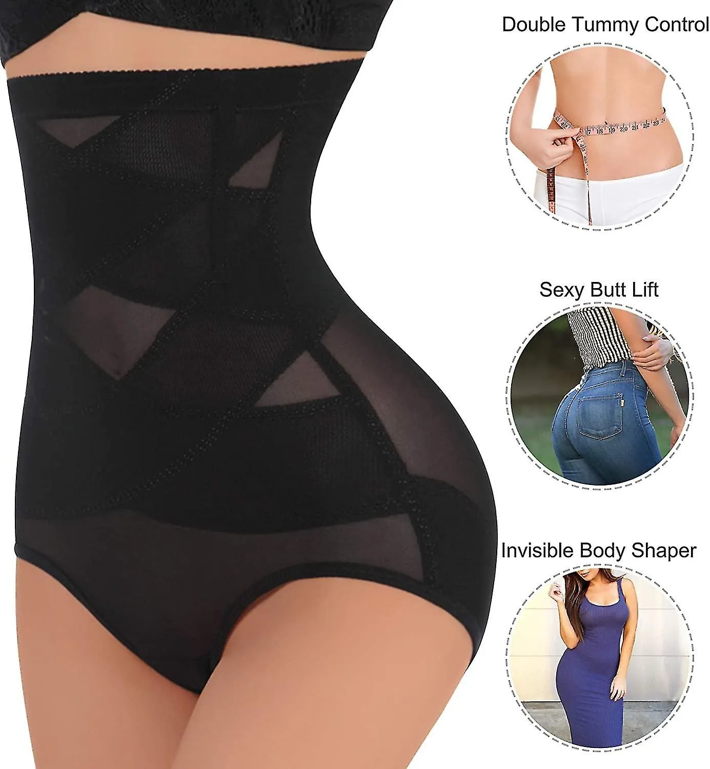 Damas Cintura Alta Hielo Seda Seamless Transpirable Panties Breves