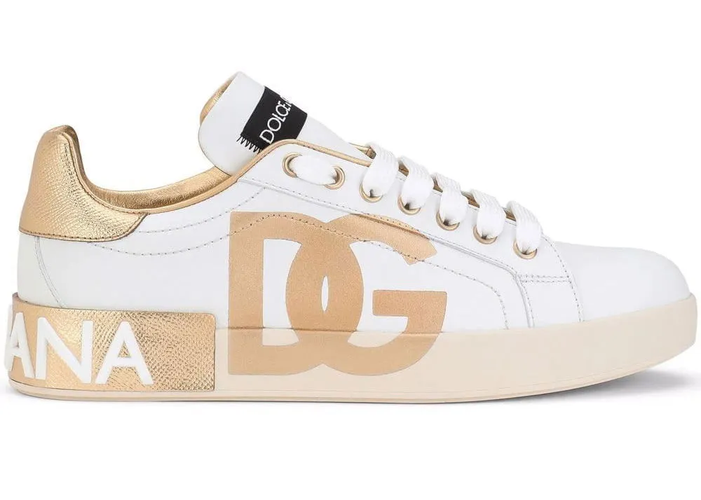 Dolce & Gabbana Portofino Logo Metallic Gold W