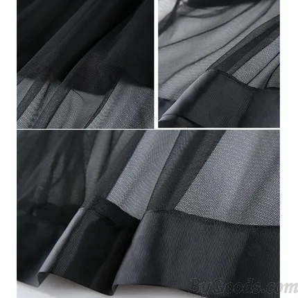 FASHION NET YARN SPLICING SHORTSLEEVE SOLID ROUNDNECK BANDAGE WAIST DRESS