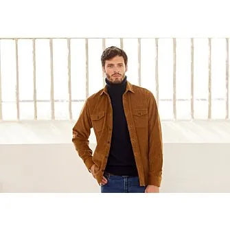 HAZELNUT CORDUROY OVER SHIRT  VICTORIN