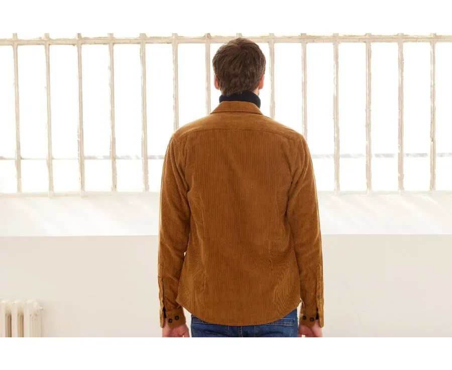 HAZELNUT CORDUROY OVER SHIRT  VICTORIN
