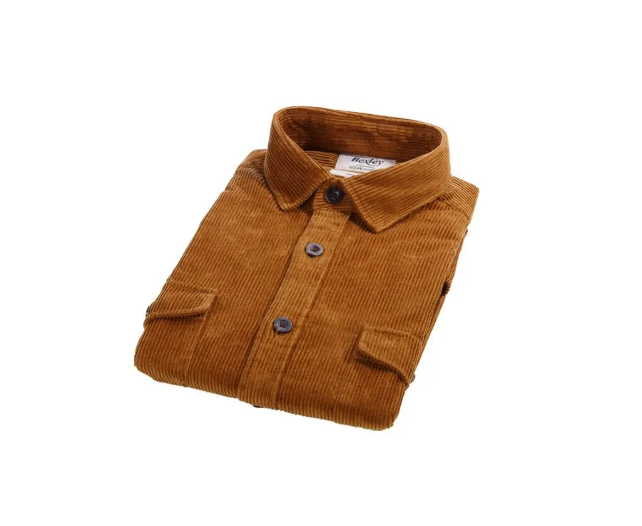 HAZELNUT CORDUROY OVER SHIRT  VICTORIN