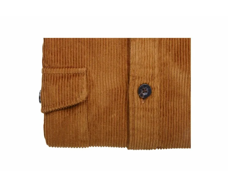 HAZELNUT CORDUROY OVER SHIRT  VICTORIN