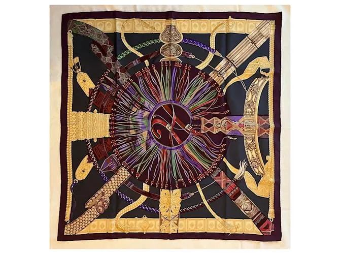 Hermès 90 cm de seda Púrpura 