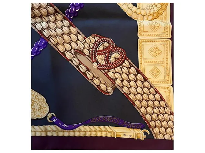 Hermès 90 cm de seda Púrpura 