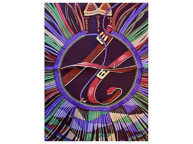 Hermès 90 cm de seda Púrpura 