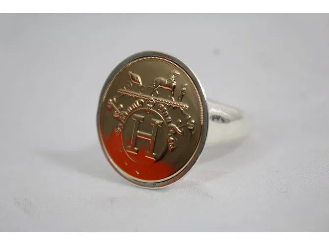 Hermès Anillo de Chevallier Dorado 
