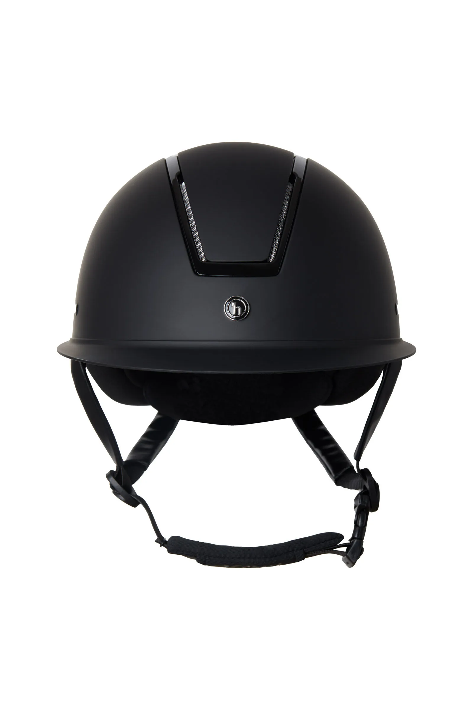 Horze Casco de Equitación con Estructura Reluciente & Visera para el Sol Noir