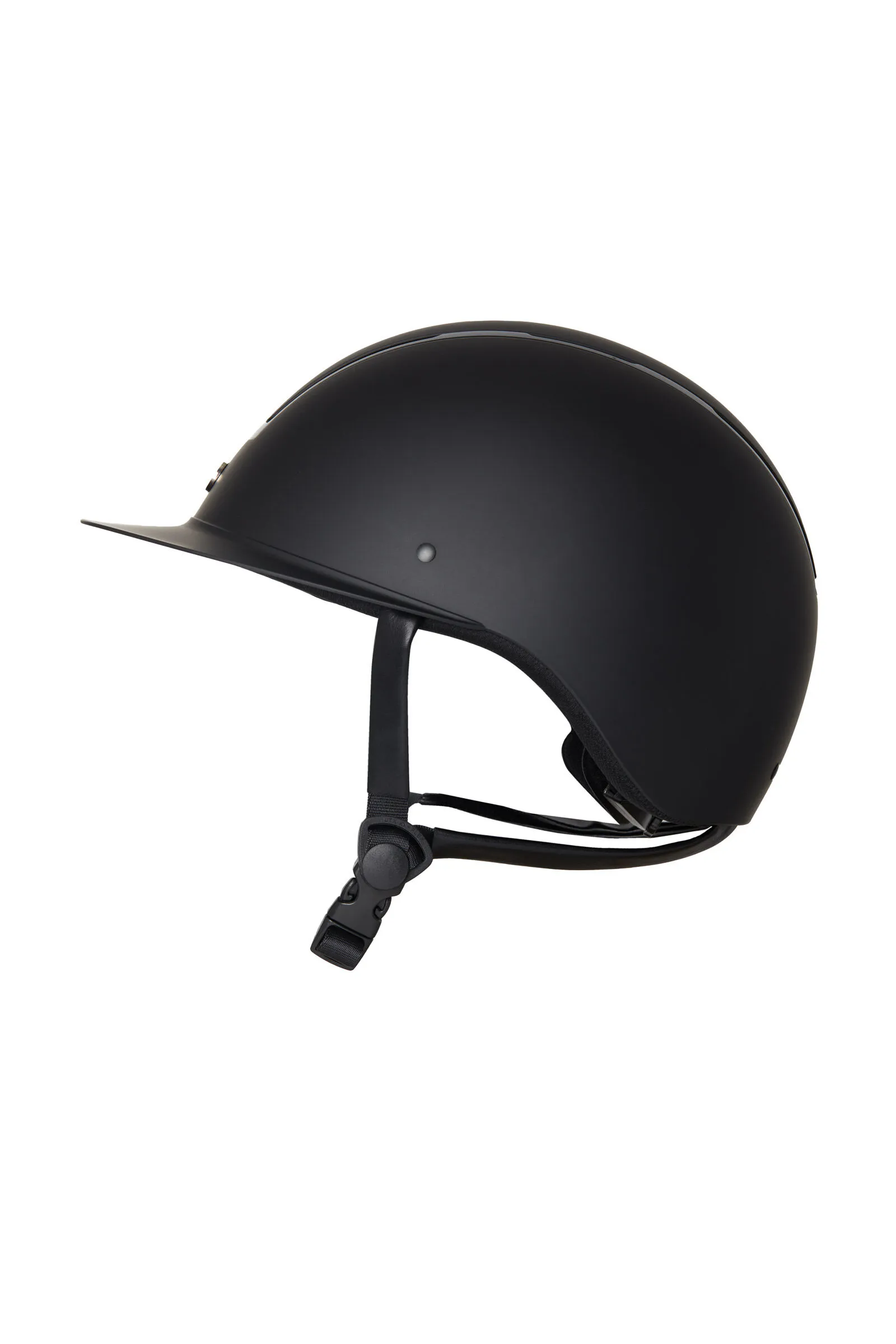 Horze Casco de Equitación con Estructura Reluciente & Visera para el Sol Noir