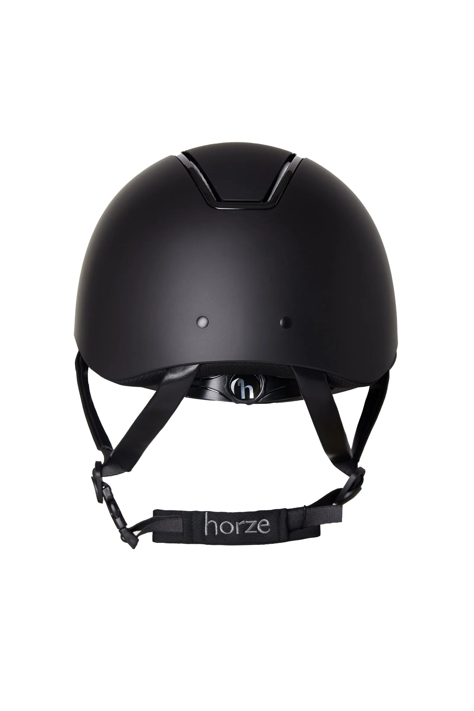 Horze Casco de Equitación con Estructura Reluciente & Visera para el Sol Noir