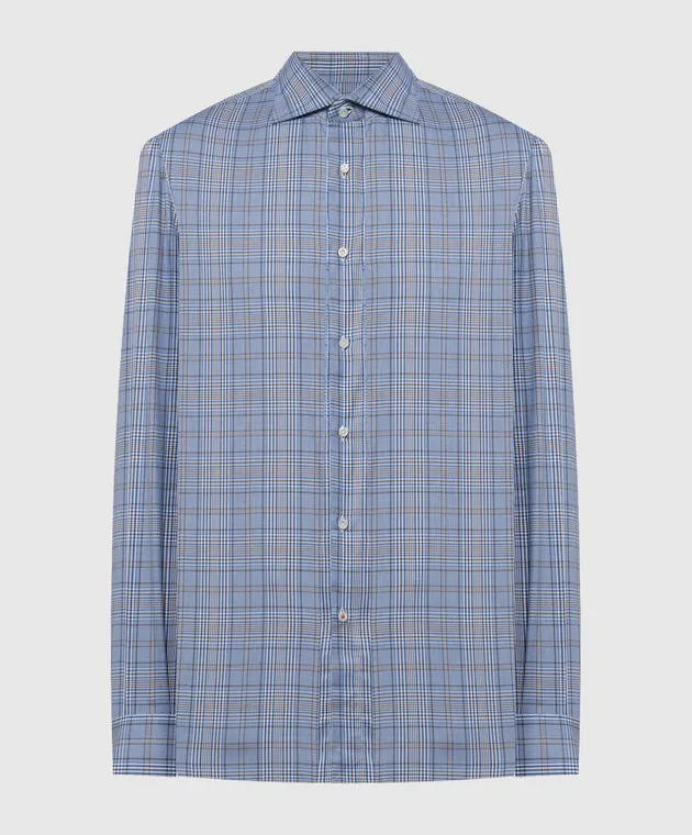 ISAIA Blue checked shirt
