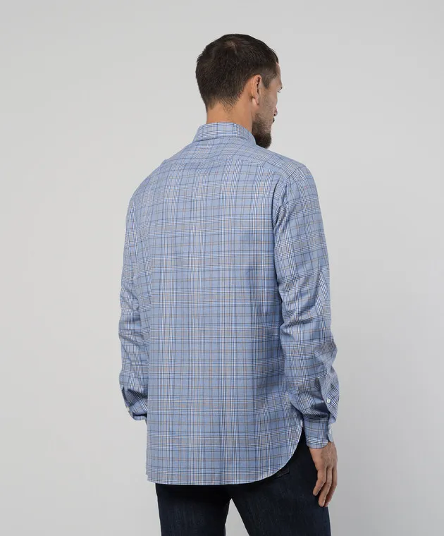 ISAIA Blue checked shirt