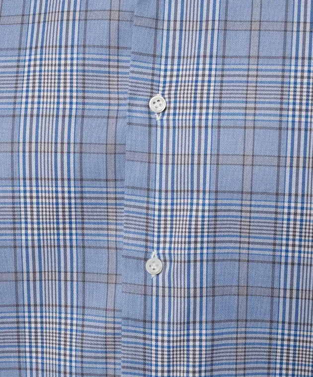 ISAIA Blue checked shirt