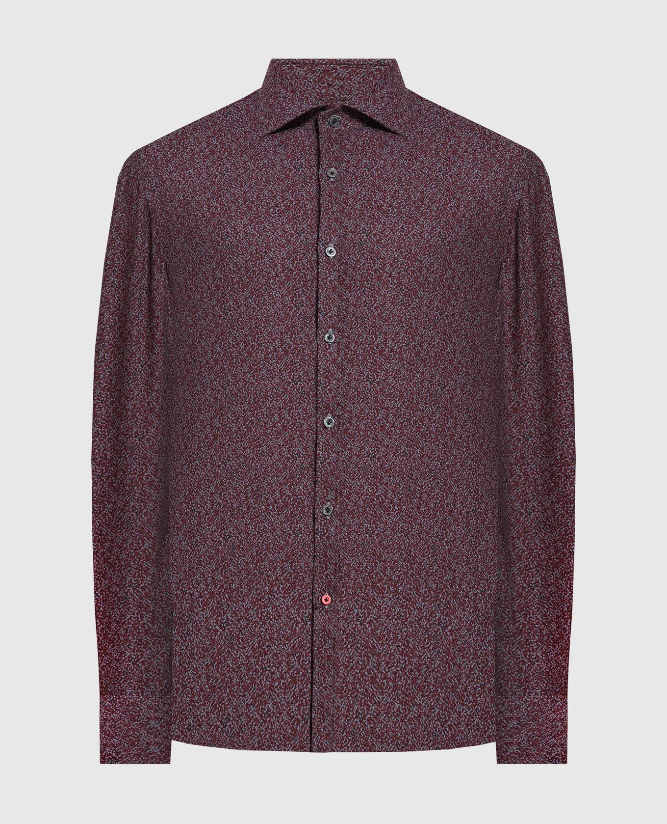 ISAIA Burgundy patterned shirt