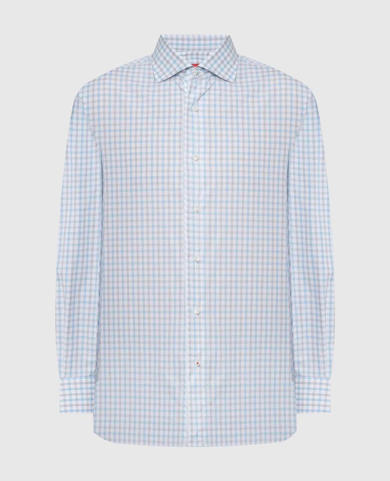 ISAIA White checked shirt