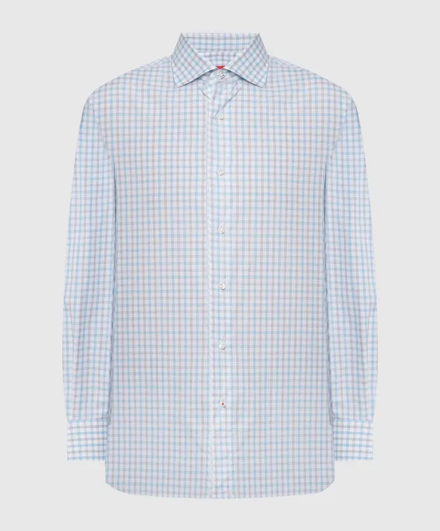 ISAIA White checked shirt