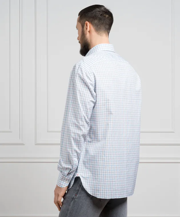 ISAIA White checked shirt