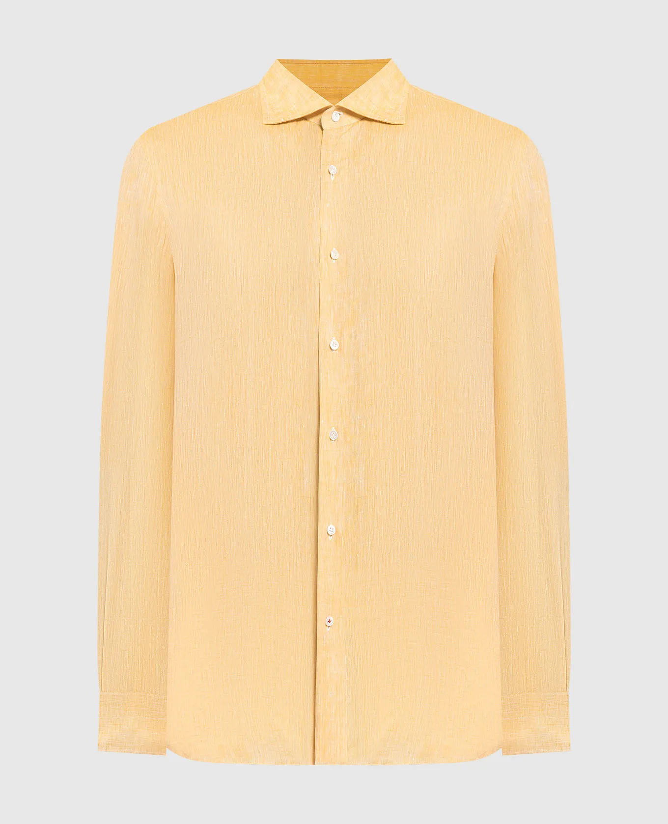 ISAIA Yellow linen shirt