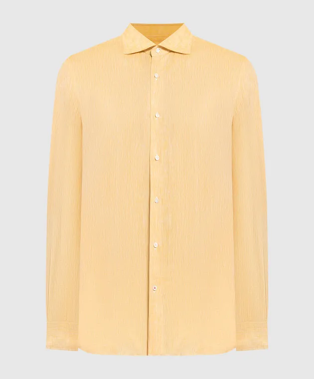 ISAIA Yellow linen shirt
