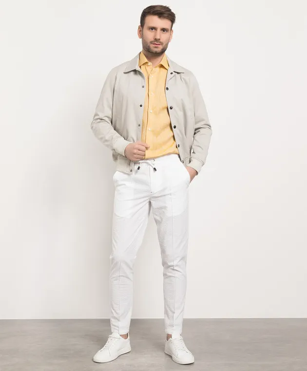 ISAIA Yellow linen shirt