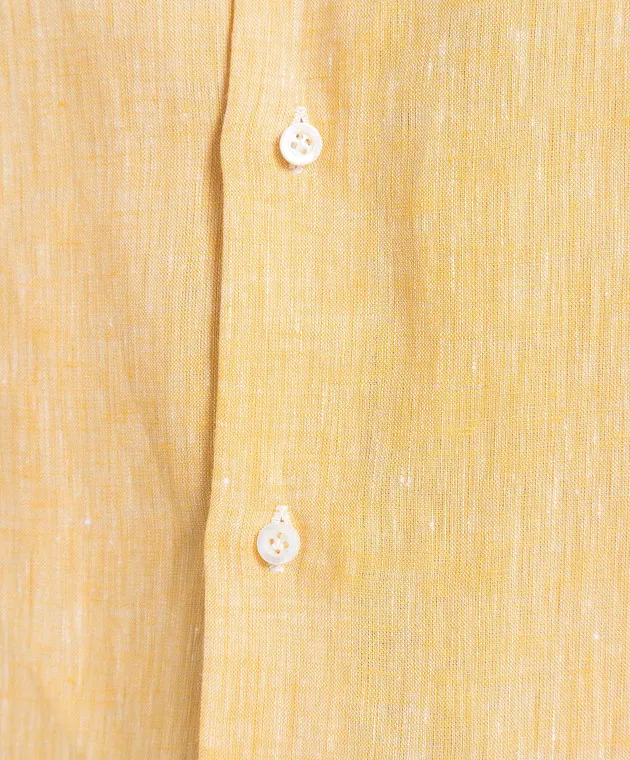ISAIA Yellow linen shirt